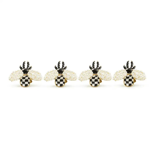 Bee Napkin Rings, Set of 4