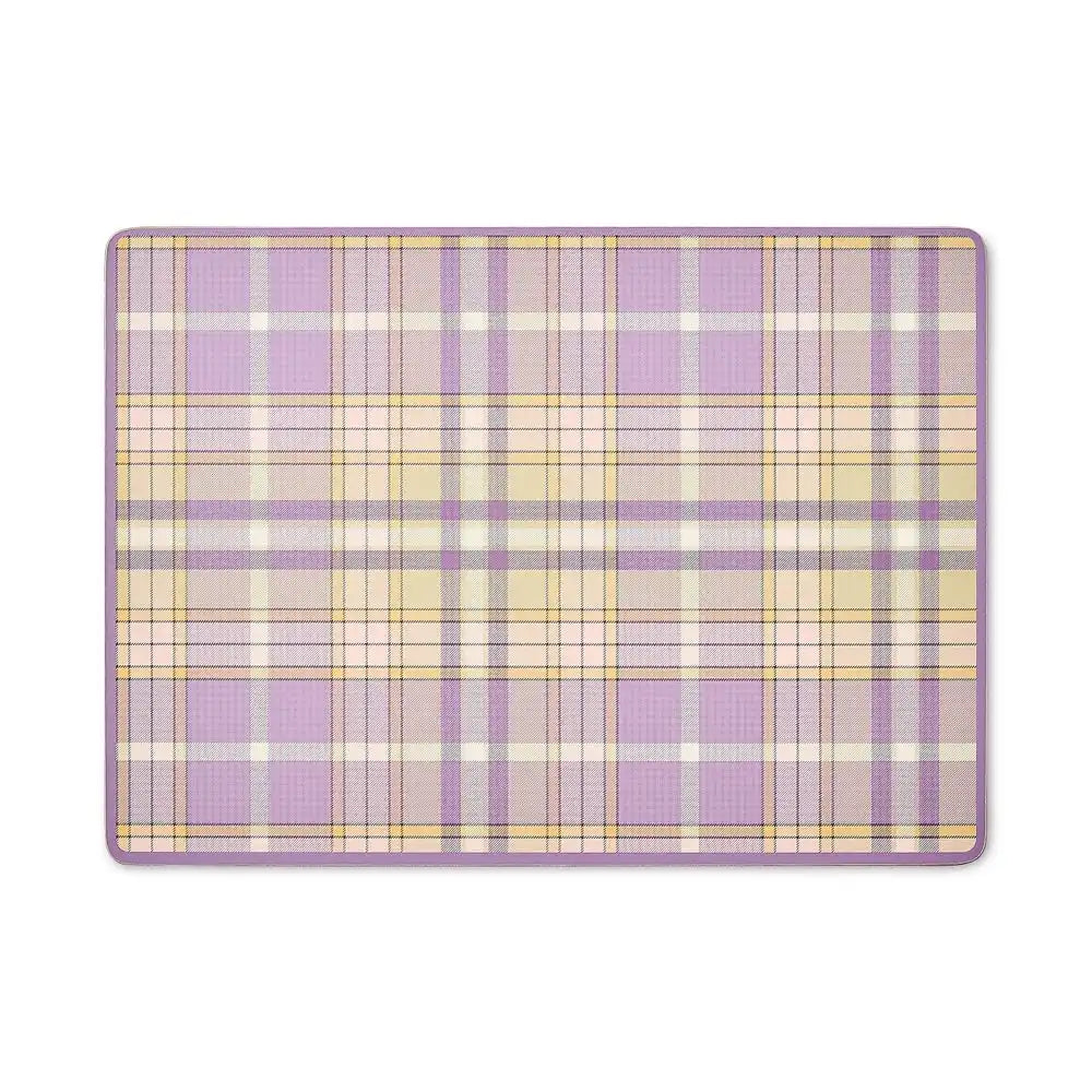 Mocha Check Cork Back Placemats, Set of 4