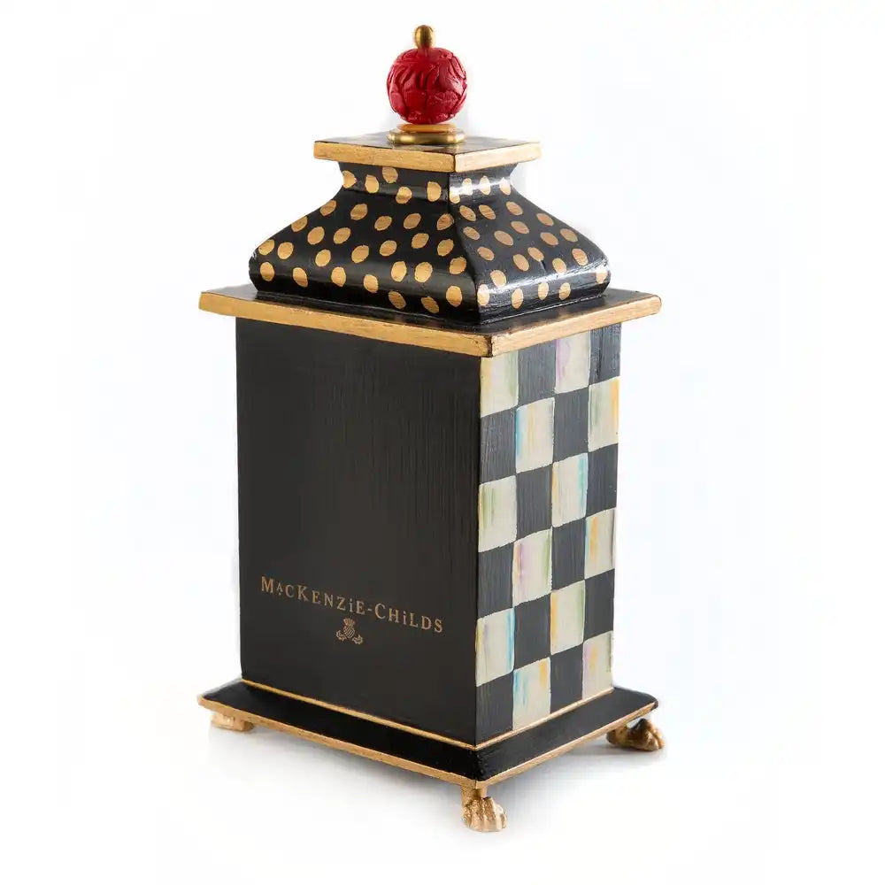 Emerald Check Desk Clock
