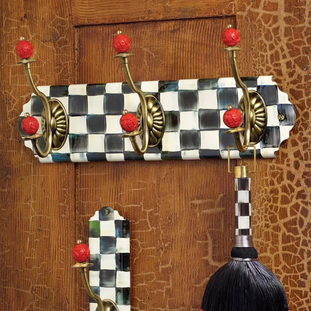 Courtly Check Triple Wall Hook Secondary image
