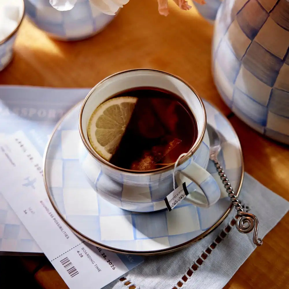 Sterling Check Saucer