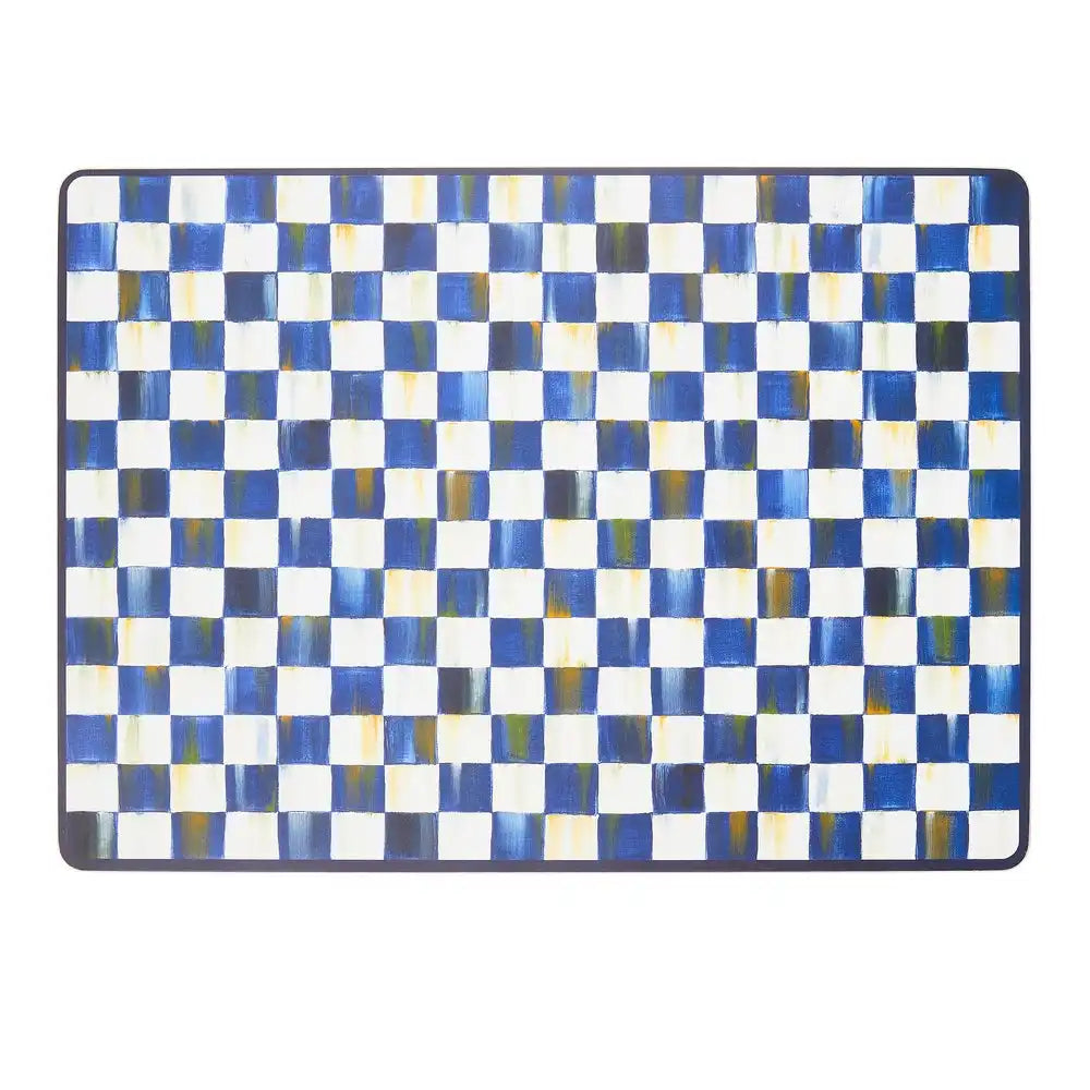 Mocha Check Cork Back Placemats, Set of 4