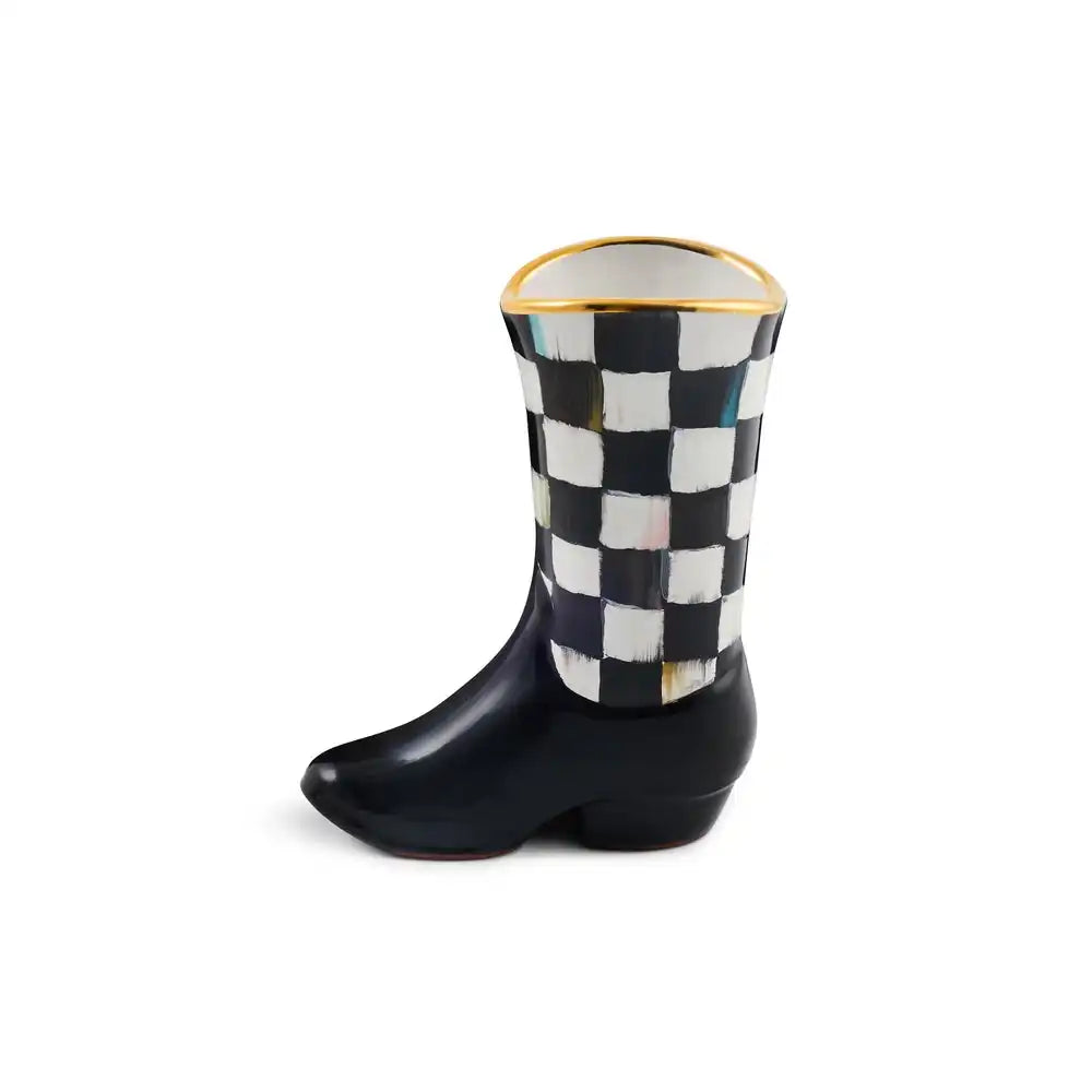 Lainey Wilson Rosy Check Cowgirl Boot Bud Vase