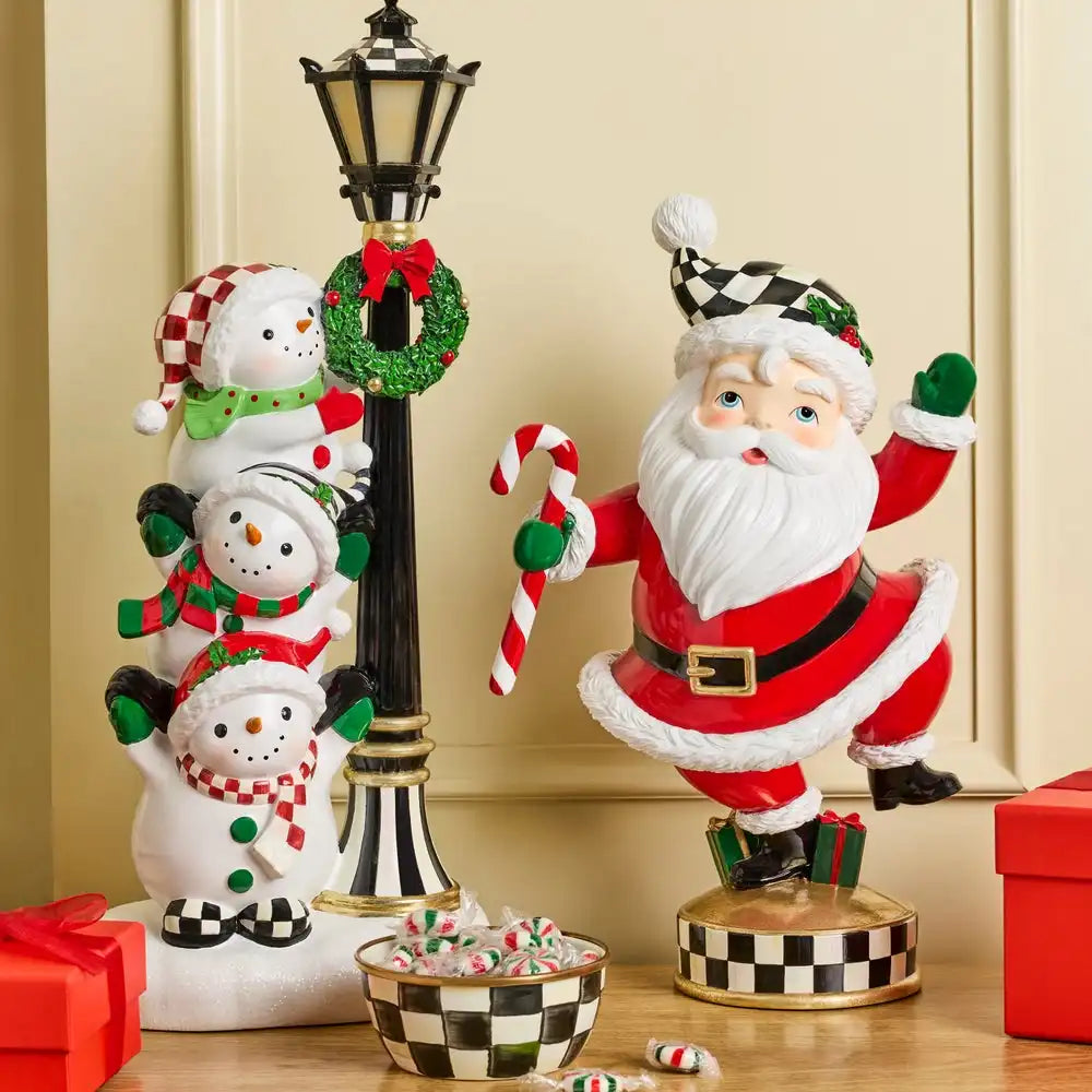 Illuminated Snowman Lamppost Figurine Secondary image