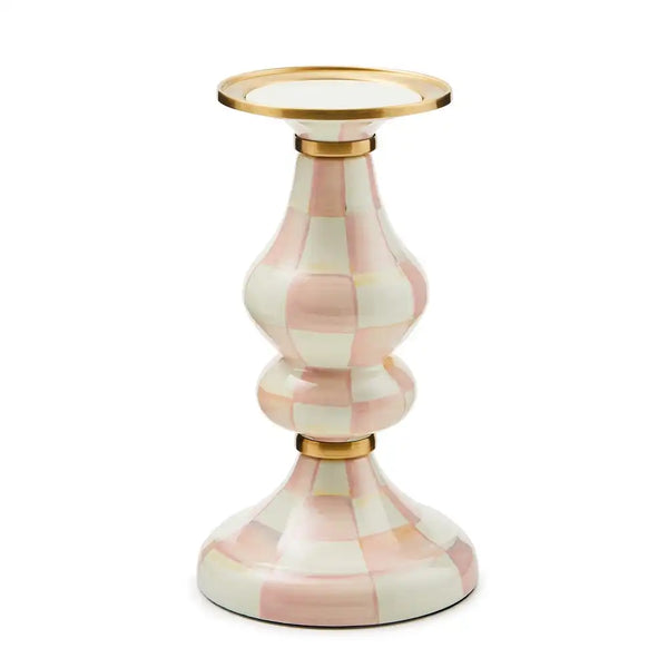 Rosy Check Medium Pillar Candlestick