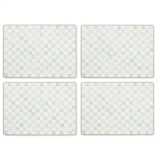 Mocha Check Cork Back Placemats, Set of 4