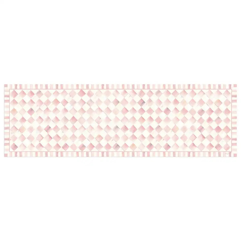 Rosy Check 2'6" x 8' Runner Floor Mat