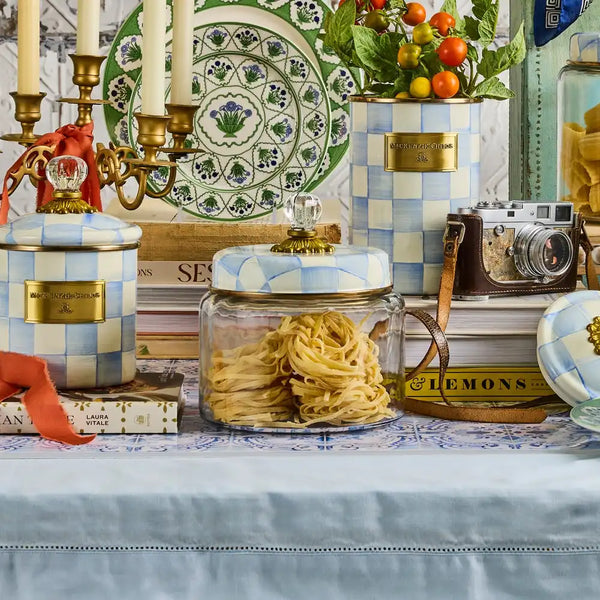 Sky Check Small Kitchen Canister