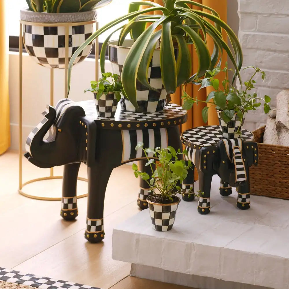Mocha Elephant Pedestal