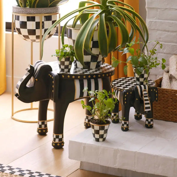 Mocha Elephant Pedestal