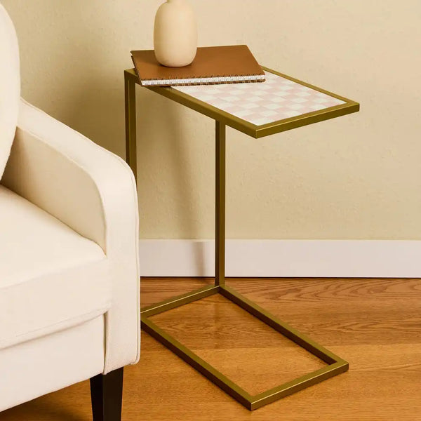 Courtly Check Enamel C-Table