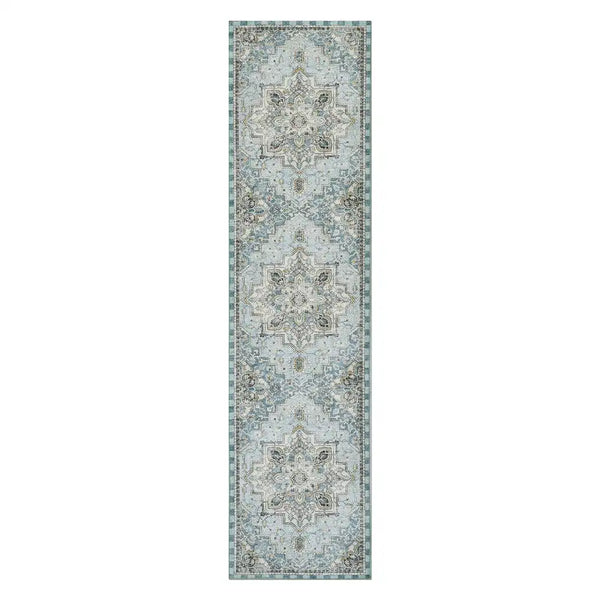 Heriz Checked Mocha 8' x 10' Washable Rug