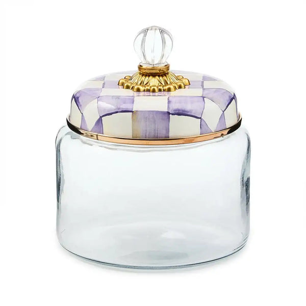 Violet Check Large Kitchen Canister