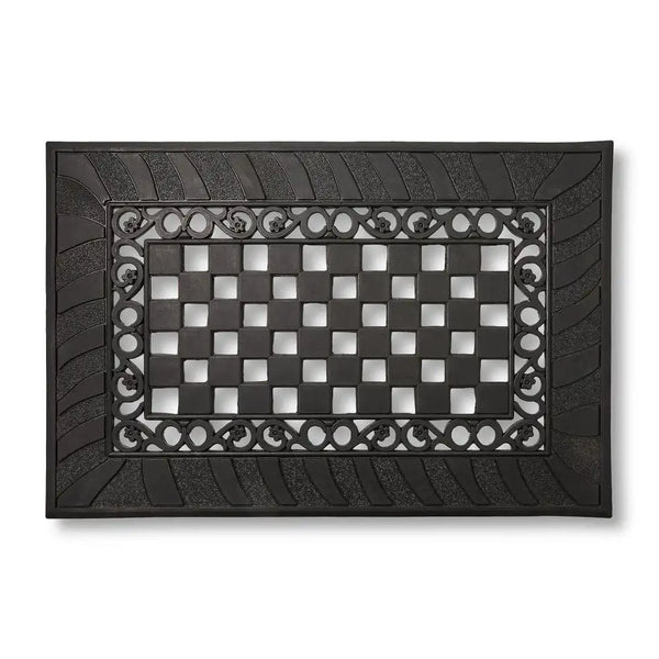 Classic Check Rubber Double Door Entrance Mat