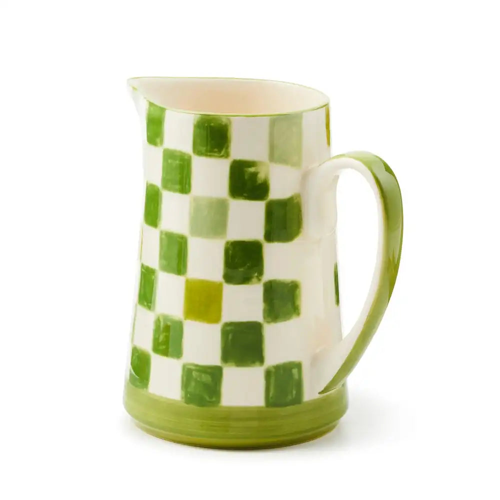 Pink Check Pitcher