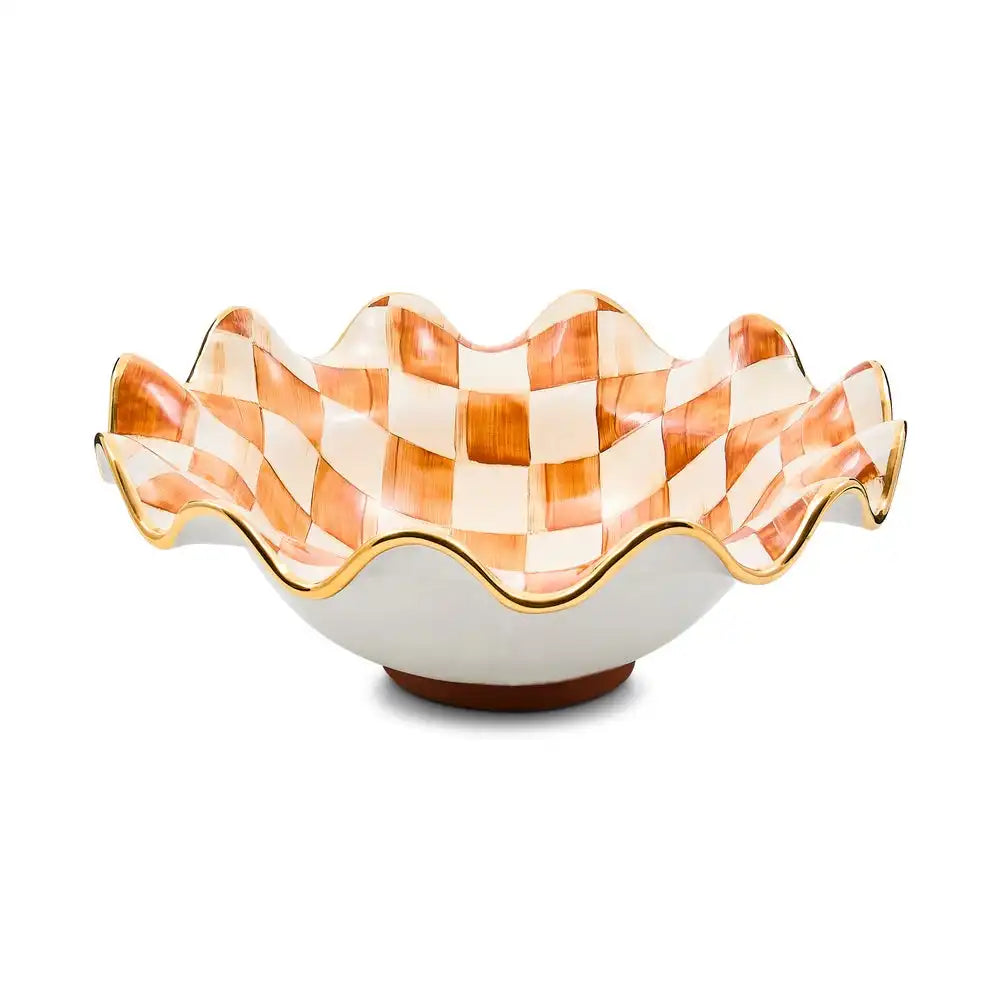 Ginger Check Ceramic Great Vase