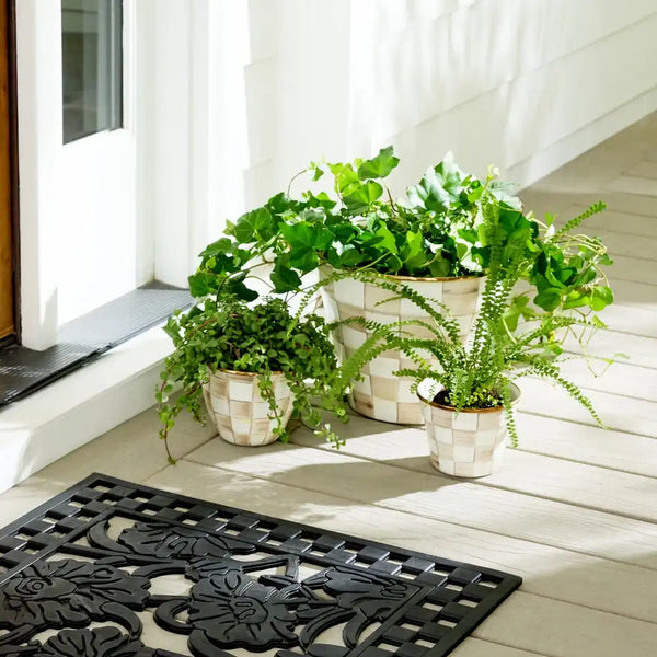 Emerald Check Small Garden Pot