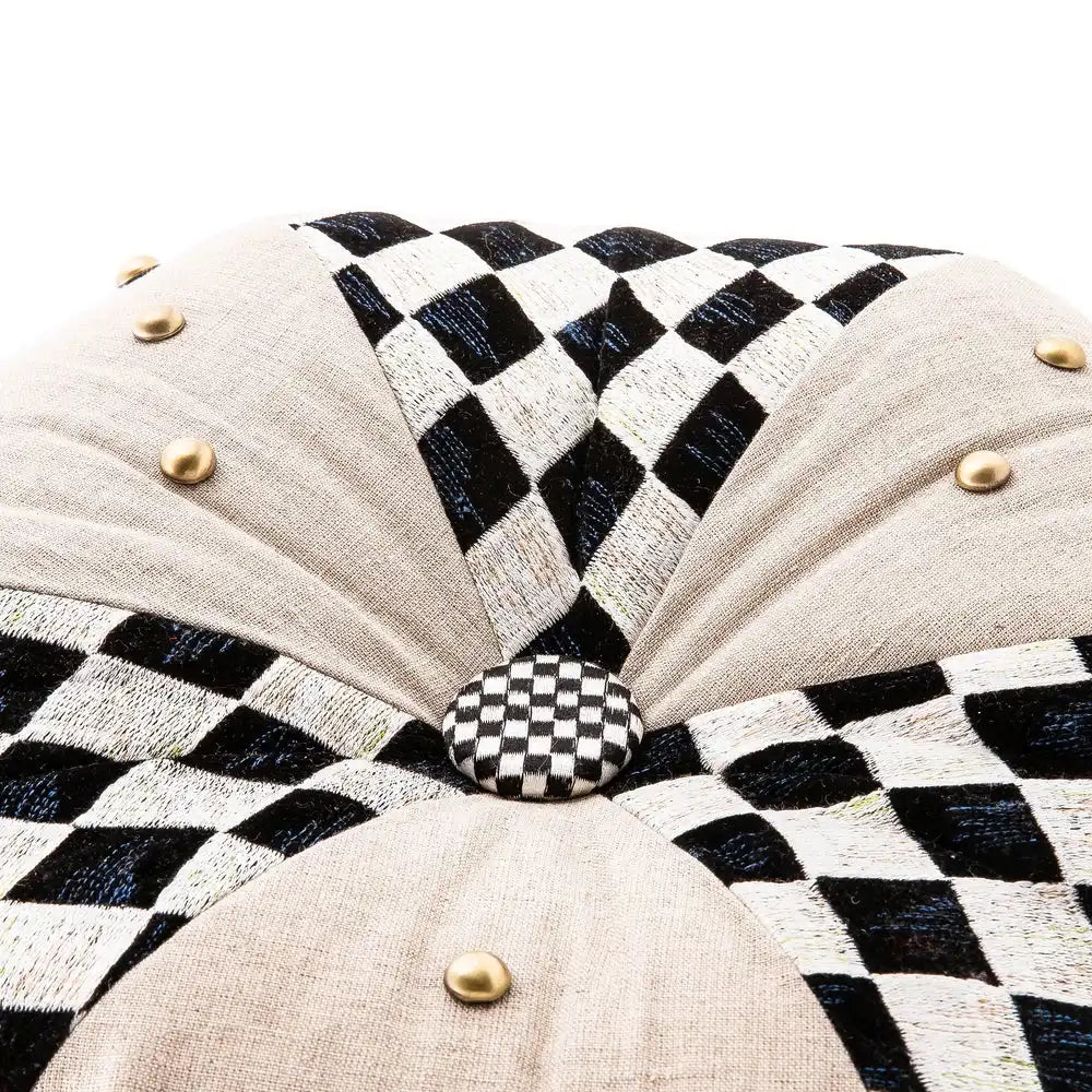 Diamond and Dot Footstool