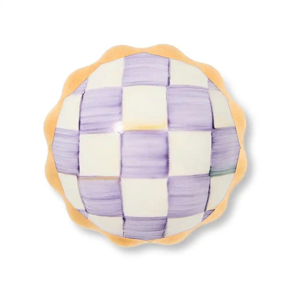 Violet Check Petit Four Round Knob Main image