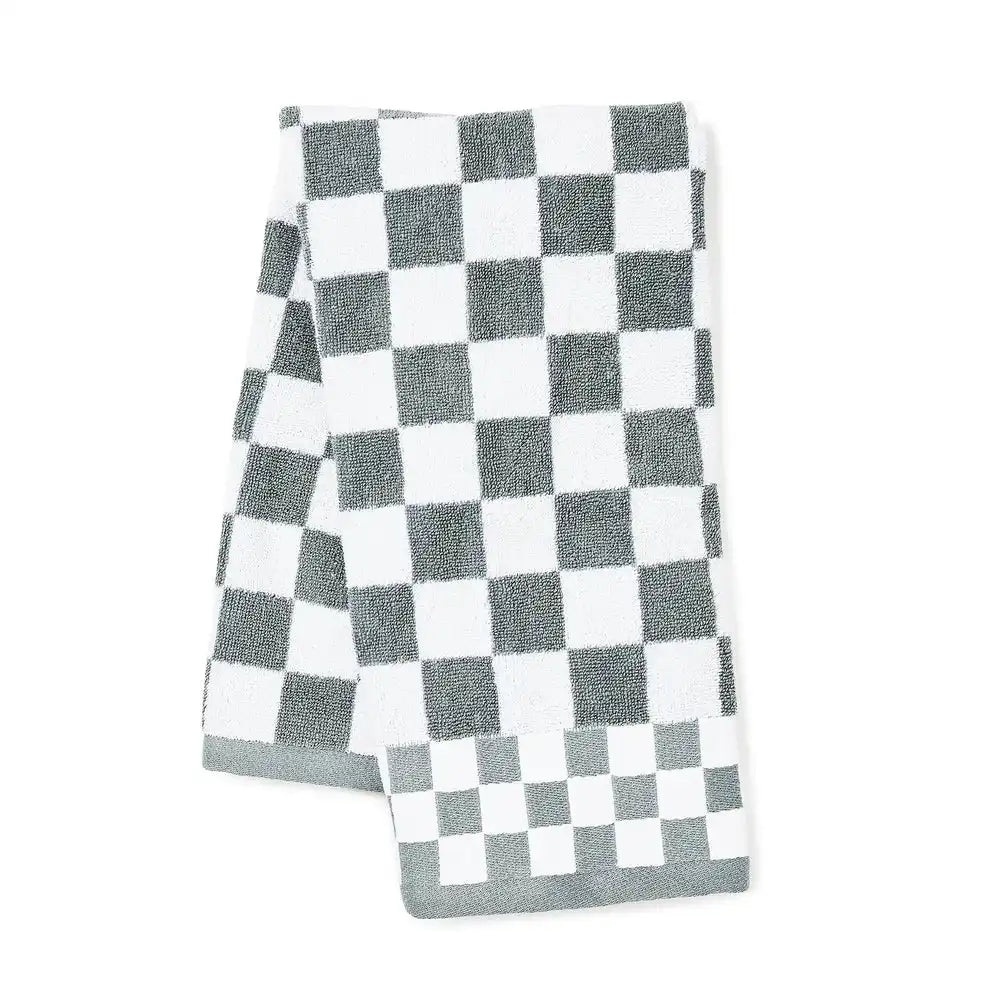 Black Check Hand Towel