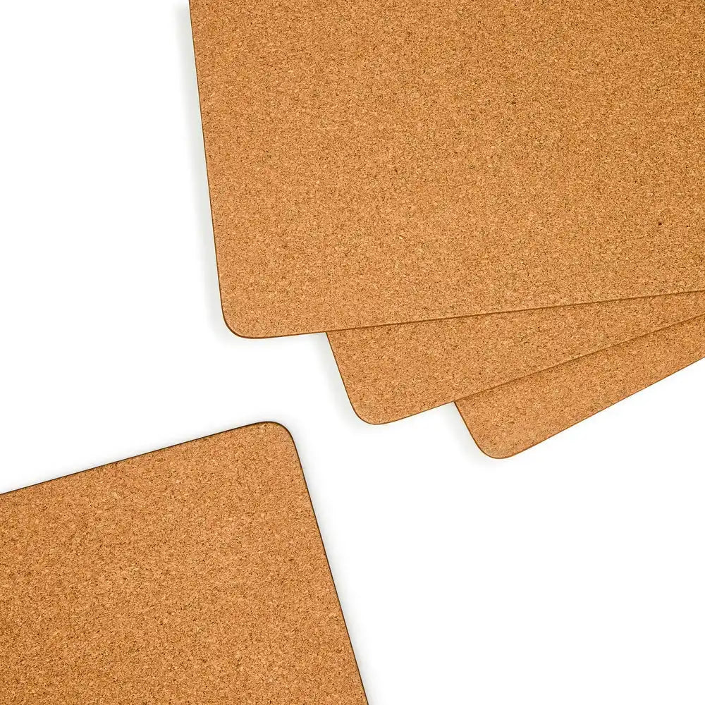 Mocha Check Cork Back Placemats, Set of 4