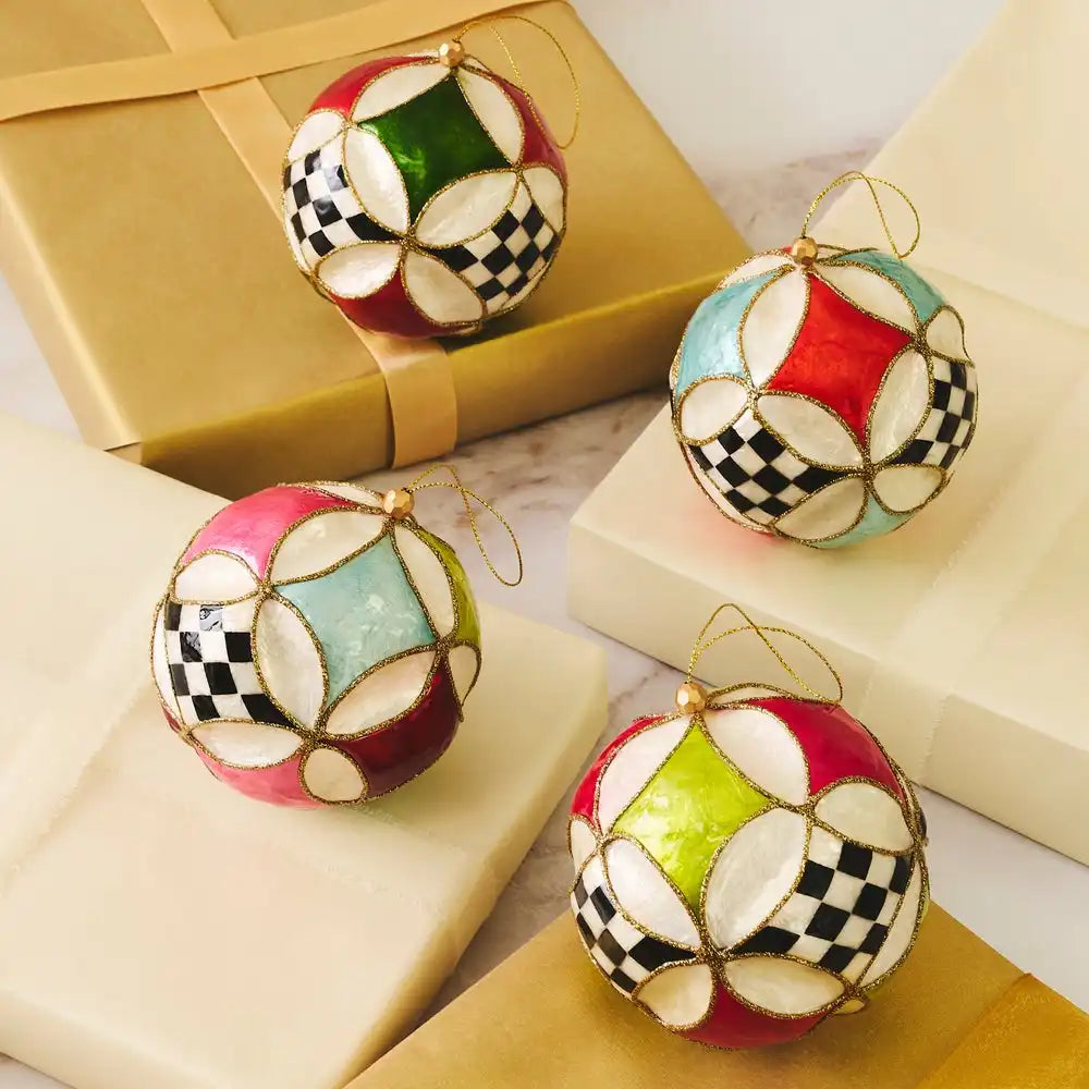 Confetti Capiz Circus Ball Ornaments, Set of 4 Secondary image