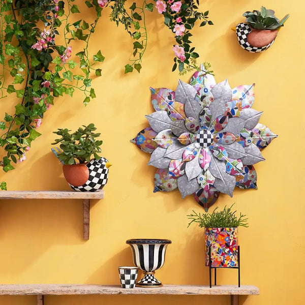 Rosy Check Pedestal Tabletop Urn