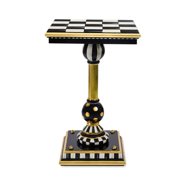 Courtly Brass & Ceramic Accent Table