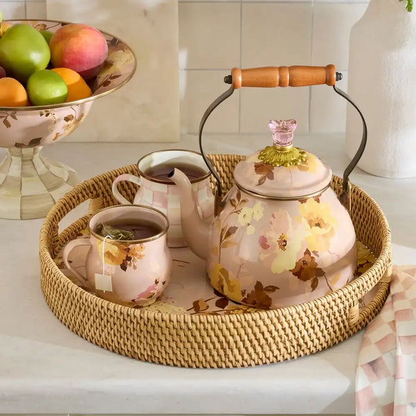 Rosy English Garden 2 Quart Tea Kettle