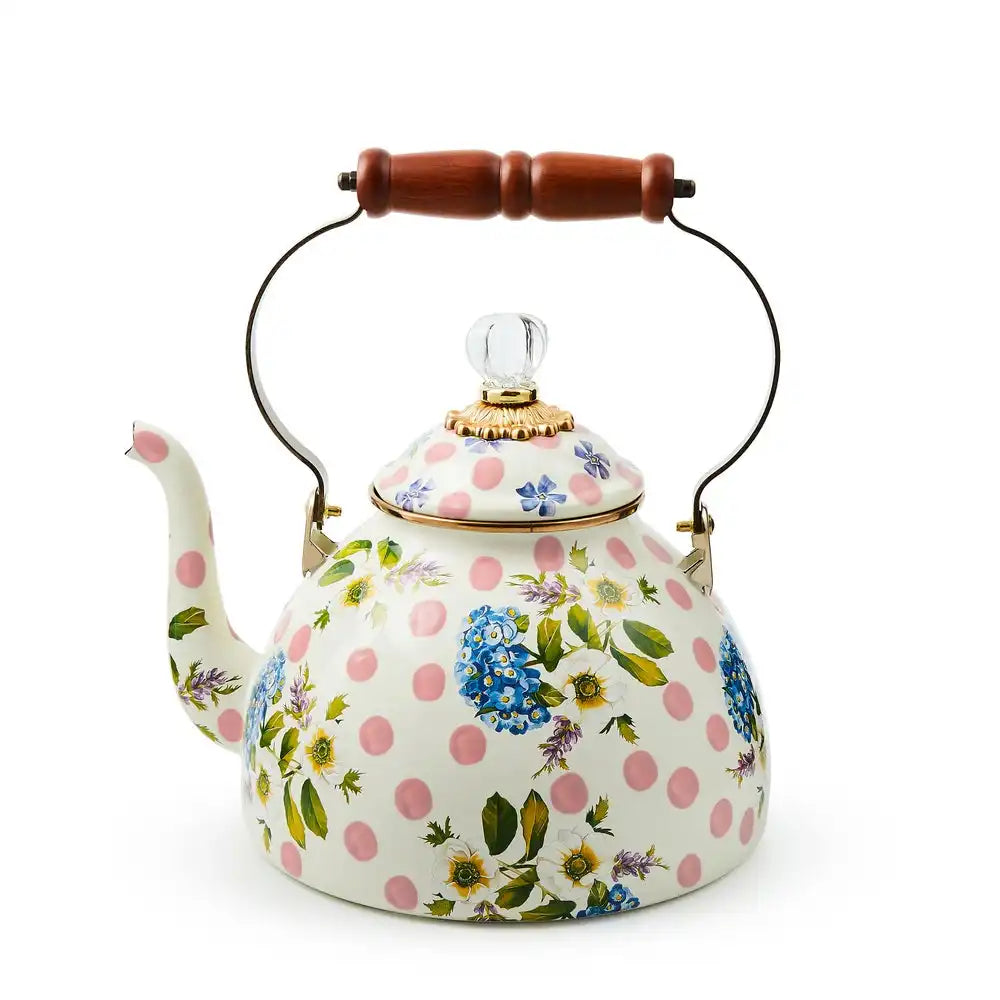 Rosy English Garden 2 Quart Tea Kettle