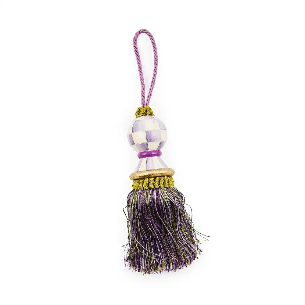 Mocha Check Tassel