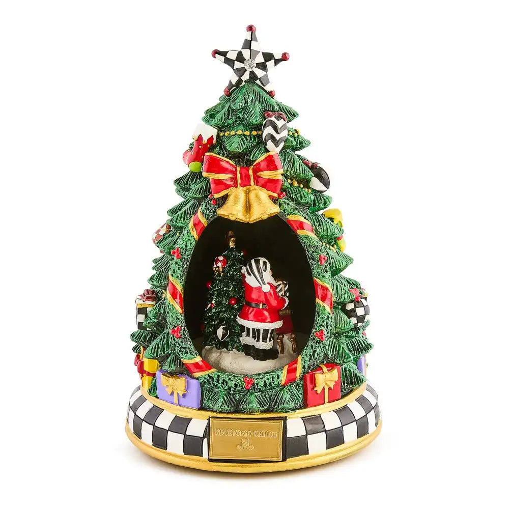 Courtly Christmas Tree & Santa Musical Display