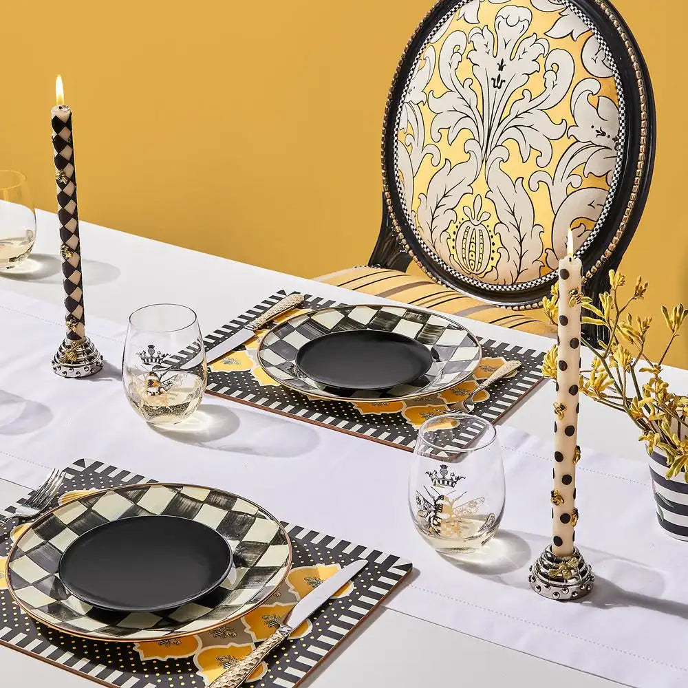 Gold Check Flatware 5-Piece Place Setting