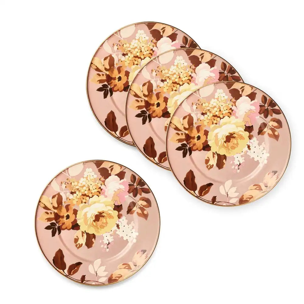 Wild Rose White Dinner Plate, Set of 4