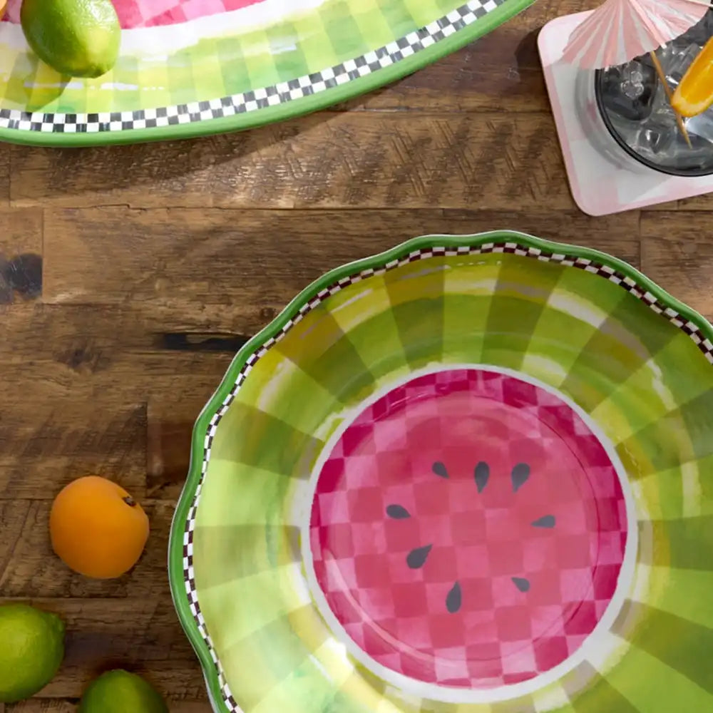 Watermelon Melamine Oval Platter