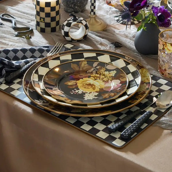 Wild Rose Brown Salad Plate
