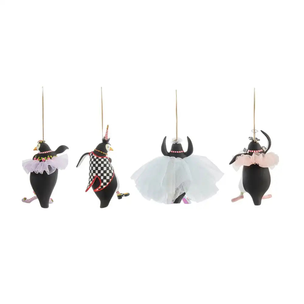 Patience Brewster Penguins En Pointe Ornaments, Set of 4