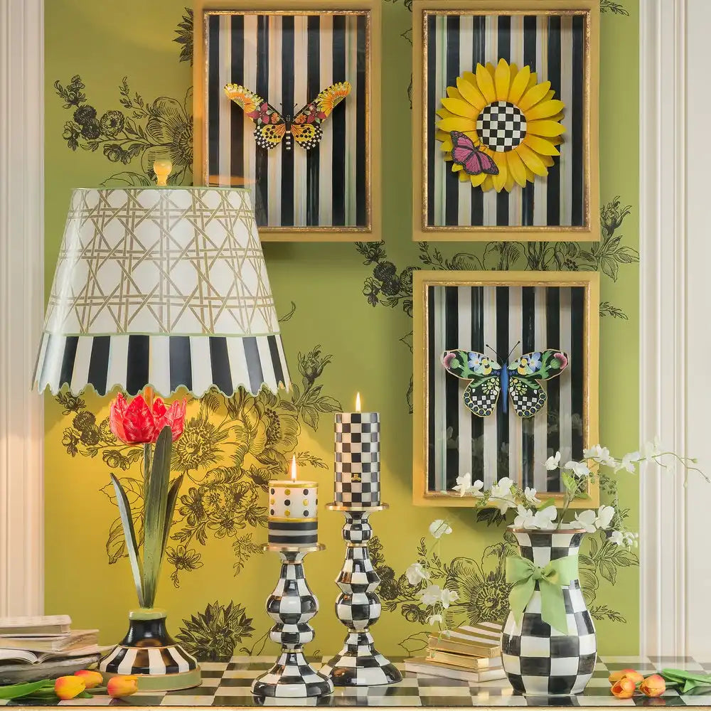 Rosy Check Medium Pillar Candlestick