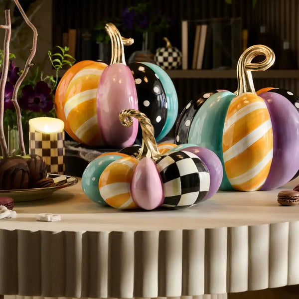Whimsy Patchwork Small Squashed Pumpkin