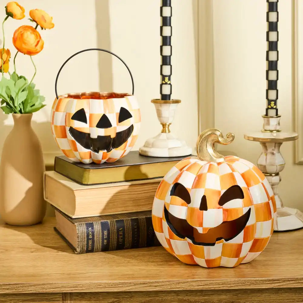 Orange Check Small Illuminated Jack O'Lantern Secondary image