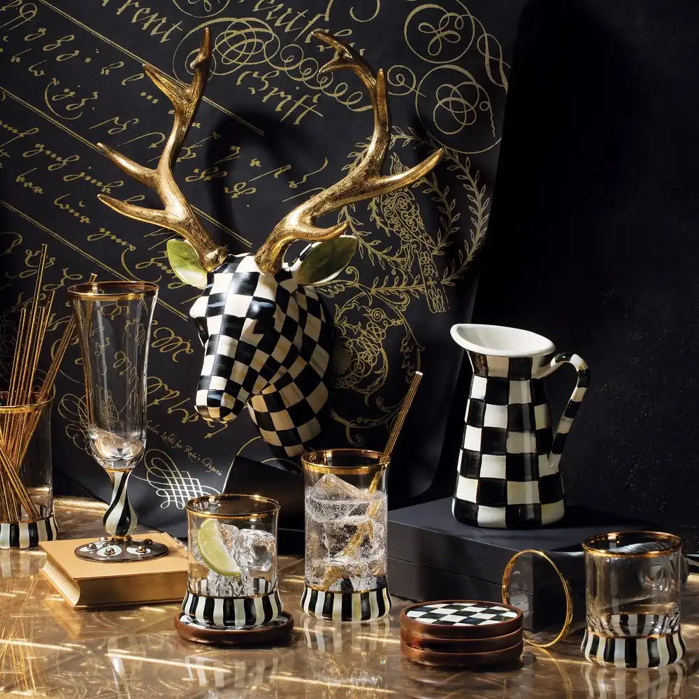 Courtly Check Enamel Coasters, Set of 4 Secondary image