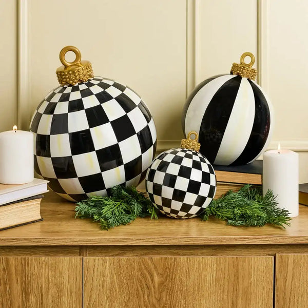 Red Stripe Medium Tabletop Ornament
