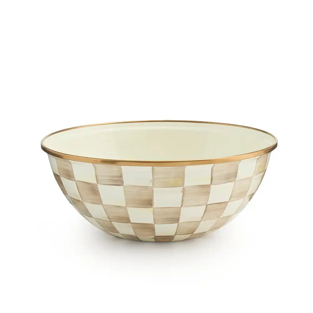 Mocha Check Large Everyday Bowl