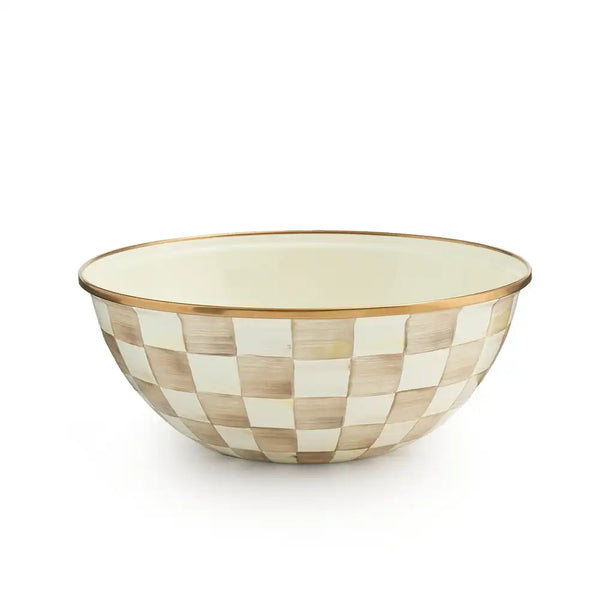 Mocha Check Large Everyday Bowl