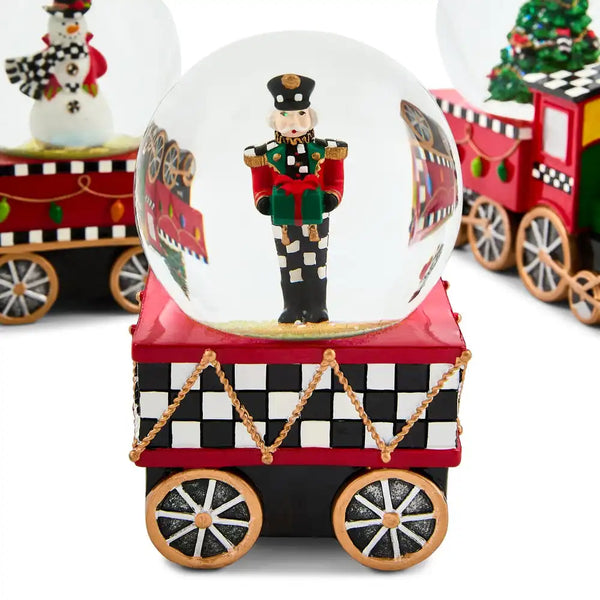 Holiday Train Snow Globe Set, Set of 3