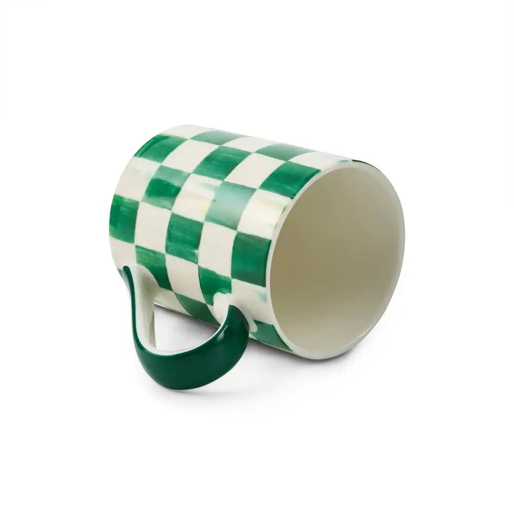 Sky Check Porcelain Mug