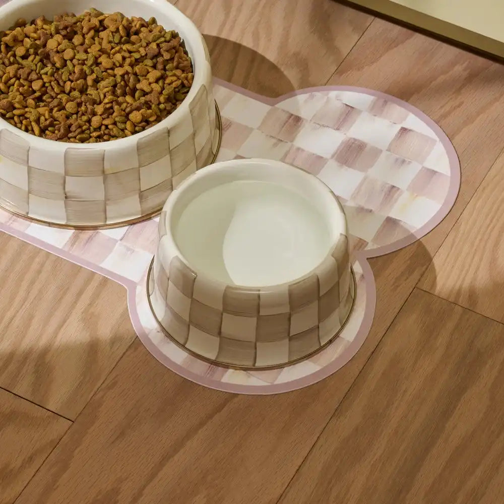 Sky Check Small Pet Dish