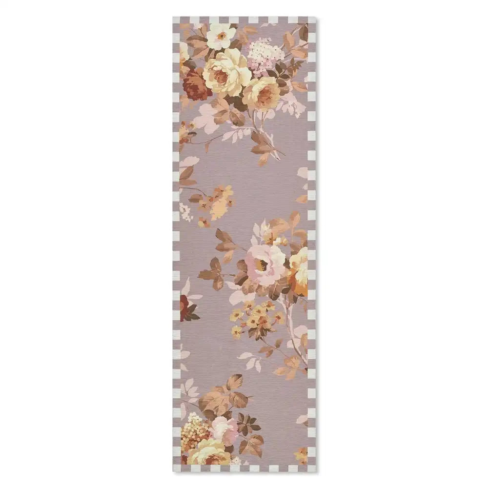 Taupe Wild Rose 8' x 10' Washable Rug