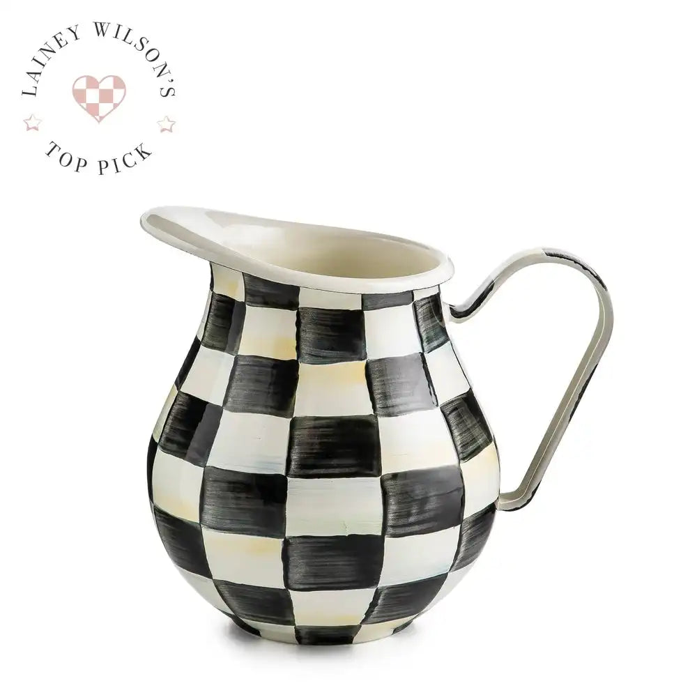 Emerald Check Pitcher
