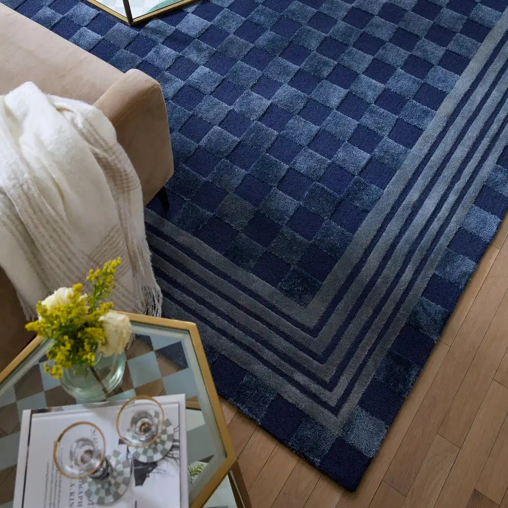 Light Grey Tonal Check 3' x 5' Rug